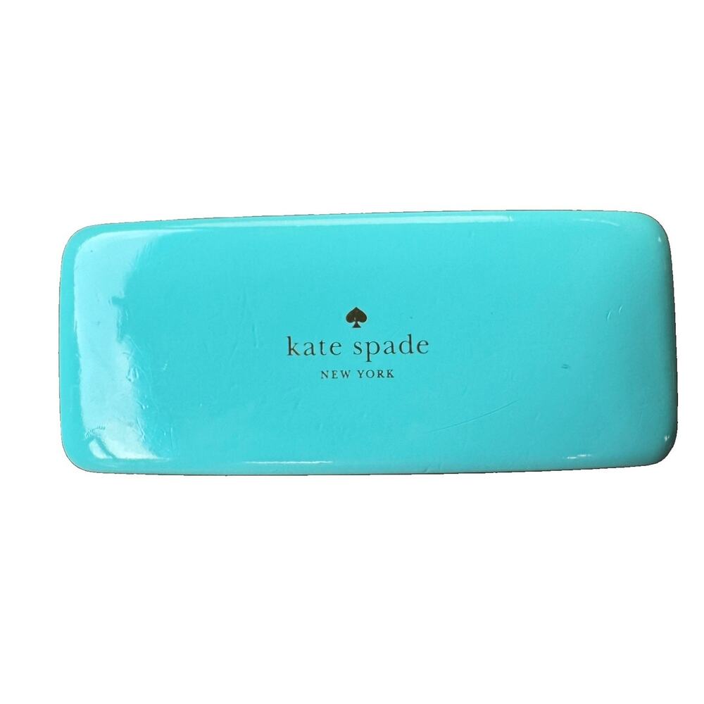 kate spade new york Hard Clamshell Eyeglass Case Blue/Green Plastic